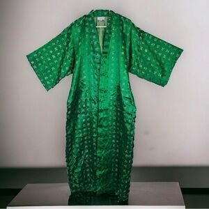 Elegant Green Satin Robe
